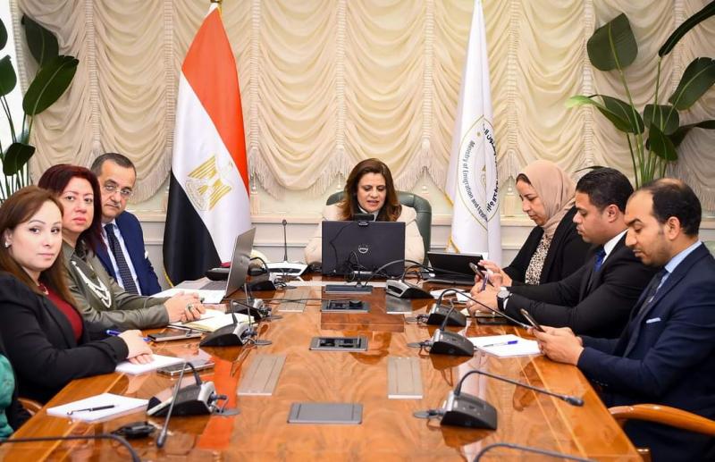 جانب من لقاء وزيرة الهجرة بابناء الجالية المصرية